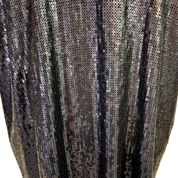 Lovers + Friends Black Sequin Cold Shoulder Mini Swing Dress - Picture 3 of 9